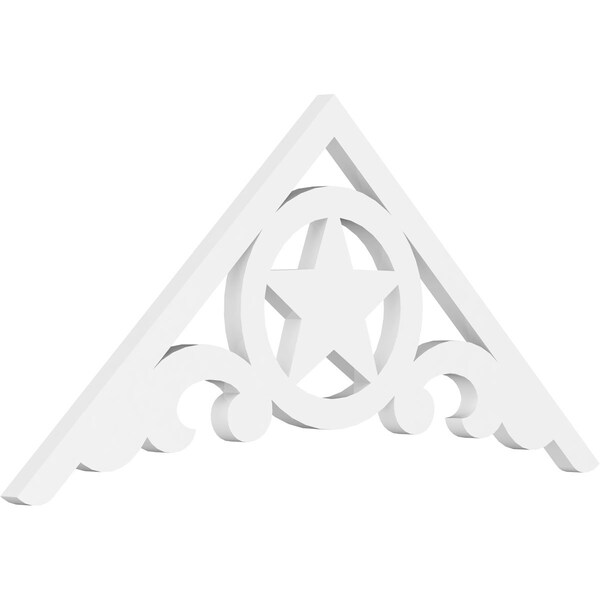 Ekena Millwork Pitch Austin Architectural Grade PVC Gable Pediment, 36"W x 16 1/2"H x 1"P (11/12) GPP036X017X100AUS - main